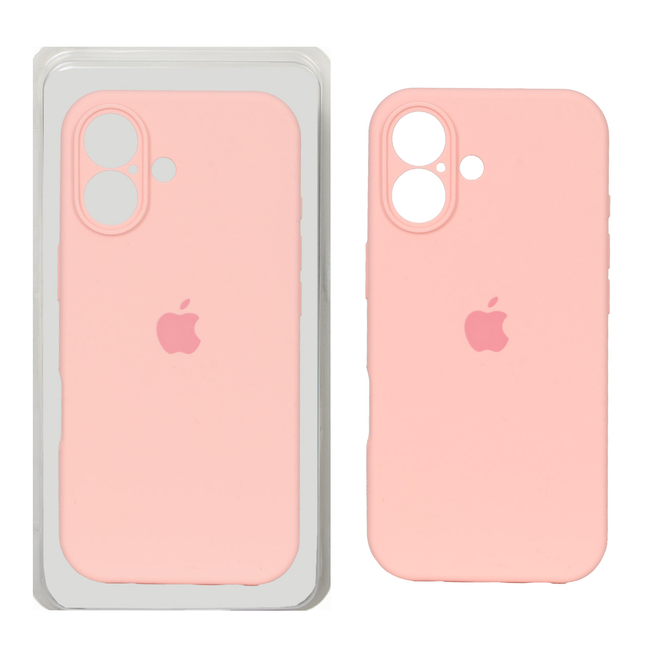 قاب سیلیکونی پاک کنی محافظ لنزدار اورجینال Apple iPhone 17 - صورتی روشن کد 1 (پک دار) - NTC